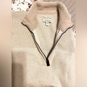 NWOT Field & Stream Men’s 100% soft cotton oatmeal pullover sweater, size L